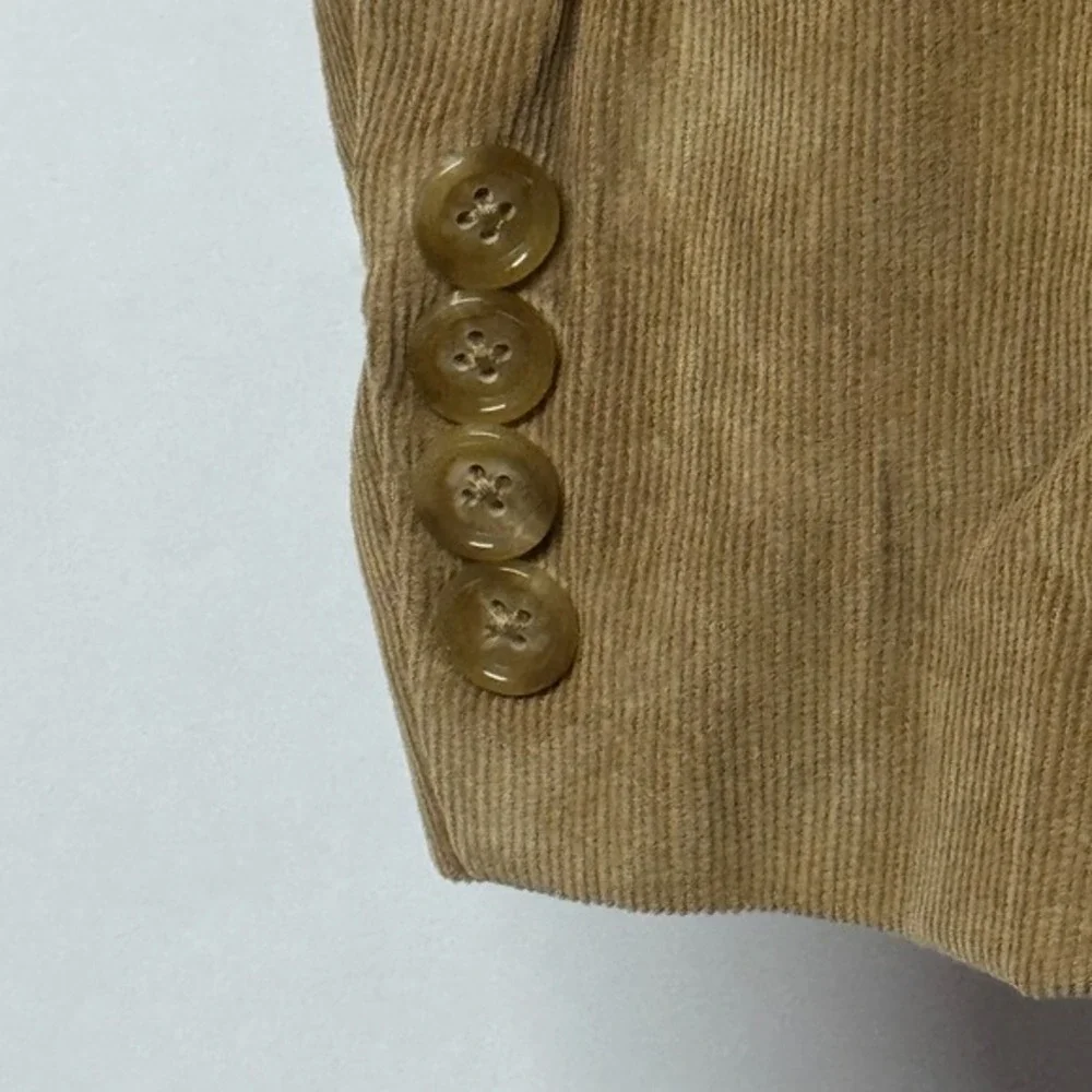 J Crew Men's‎ Corduroy Blazer Brown Large 2 Button\ Preppy Old Money